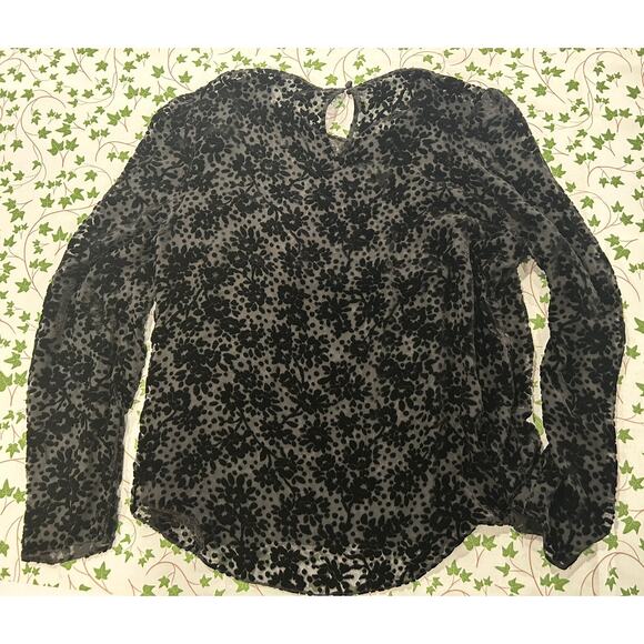 NWT Veronica Beard Reverie Velvet Burnout Blouse Size: 12 - Picture 4 of 5